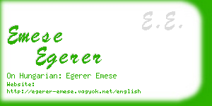 emese egerer business card